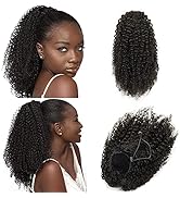Anrosa Afro Kinky Drawstring Ponytail Curly Ponytail Hair Piece Afro Ponytail for Natural Hair Ki...