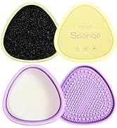 Docolor Makeup Brushes Cleaner Set Solid Soap Cleanser with Color Removal Sponge, Brush Cleaning ...