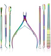 Kalolary 7Pcs Cuticle Nippers and Cutter Kit, Ingrown Toenail File, Triangle Nail Polish Remover ...