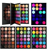 Makeup Eyeshadow Palette Ultra Pigmented, Afflano 3 in1 Professional Large Eye Shadow Pallet 72 C...