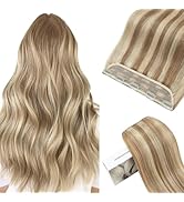 TESSHAIR 5 Clip One Piece Clip in Hair Extensions Real Human Hair 18 Inch Human Hair Clip in Exte...