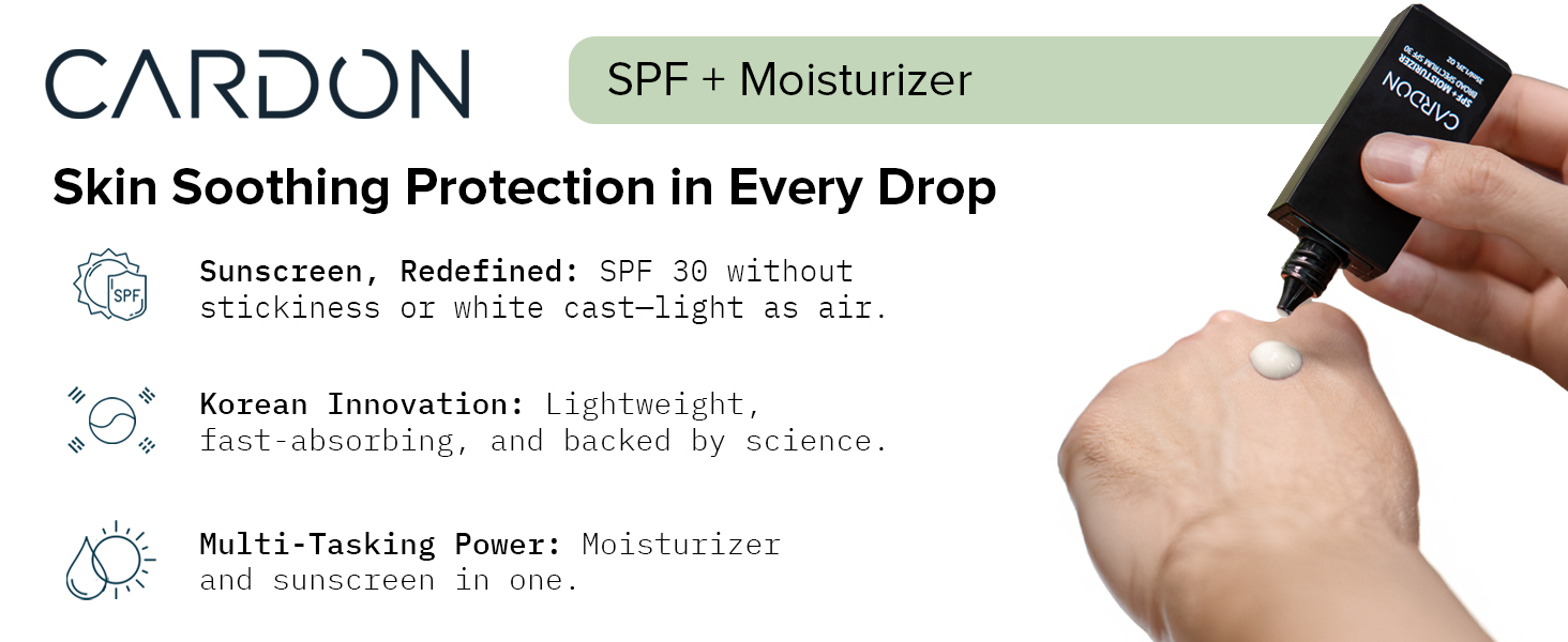 SPF + Moisturizer Skin Protection Sunscreen SPF30 No Stickiness Korean Proven and tested