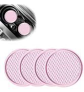 Sodcay 4 PCS Car Cup Holder Coaster, 2.75In PVC Anti Slip Cup Holder Insert Coaster, Honeycomb Wa...