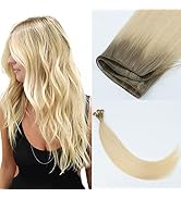 ABH AMAZINGBEAUTY HAIR Hand TiedWeft Hair Extensions Highlighted Remy Human Hair Extensions Strai...