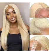 24 Inch 613 13x6 Lace Front Wig Human Hair Blonde Straight Lace Front Wigs Human Hair Pre Plucked...