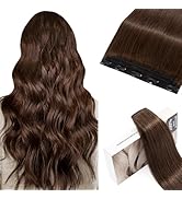 TESSHAIR 5 Clip One Piece Clip in Hair Extensions Real Human Hair 18 Inch Human Hair Clip in Exte...