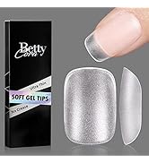 Extra Short Square Nail Tips, BettyCora Upgraded Matte Soft Gel x Nail Tips Full Nail Tip 300PCS ...