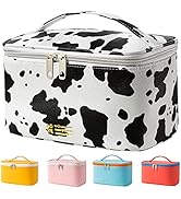 Meiyuuo Cute Makeup Bag Small Cosmetic Bags for Women Ladies Medium Pouch Toiletry Zip Pouch PU W...