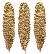 30 Inch Ocean Wave Crochet Hair Extensions for Women 3 Packs/Lot Deep Ripple Crochet Twist Braidi...