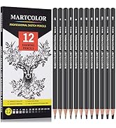 MARTCOLOR Drawing Sketching Pencils Set, 12 Pack Graphite Pencils(14B - 2H), Ideal for Drawing Ar...