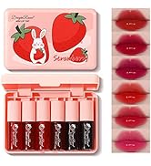 Eakroo 6 Colors Lip Tint Stain Mini Liquid Lipstick, Korean Lip Gloss Moisturizing Natural, Multi...