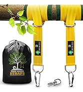 Benicci Safe Tree Swing Hanging Kit (Set of 2) - 10ft Long Straps with Two Alloy Carabiners and 2...