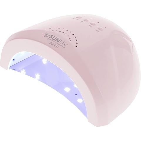 SUNUV UV Light for Gel Nails, UV Dryer for Gel Polish with 3 Timer Settings Professional LED Nail Lamp Art Tools Auto Sensor SUNone Pink