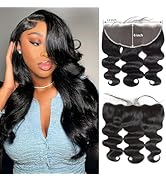mmiQus 13x6 Frontal 16inch Body Wave Lace Frontal 100% Human Hair Ear to Ear lace Frontal 13x6 Bo...