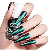 MIZHSE Chameleon Nail Polish, Green Nail Polish Air Dry Fast, 15ml/0.5 fl oz High Glossy Shiny Na...