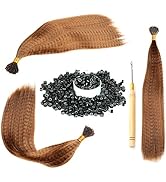 50 Strands 16'' Mixed Colors Colored Synthetic Feather Hair Extensions Kit (Not Real Feather) wit...