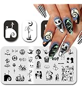 Halloween Nail Stamping Plate Nightmare Before Christmas Nails Stamping Kit The Day of Dead Ghost...
