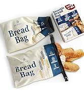 Reusable Bread Bags 2 Pack - Perfect For Storage of Homemade Sourdough Loaf Bread - Extra Large &...