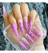 10pcs Handmade Press on Nails for Women Girls,Long Stiletto Luxury Fake Diamond Fake Nails,Bling ...