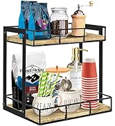 Coffee Station Organizer Coffee Pod Holders, 2 Tier Coffee Bar Accessories Organizer Shelf, Coffe...