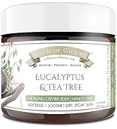 EUCALYPTUS + TEA TREE CREAM - intensive moisture and healing - FOOT AND BODY CREAM, 4 OZ - Skin S...
