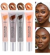 Liquid Concealer Makeup 4Pcs,Corrector Foundation for Black Women Oily Dry Skin, Foundation Conce...