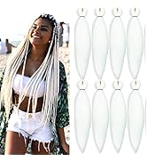 jiefeng 8 Bundles Pre stretched Braiding Hair Extensions for Women 26 Inches Yaki Texture Profess...