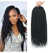 18Inch Curly Senegalese Twist Crochet Hair For Black Women - 7 Packs, 20 Strands/Pack Small Twist...