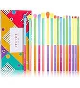 Docolor Eye Makeup Brushes 16pcs Colorful Eyeshadow Makeup Brush Set Professtional Eyeshadow Brus...