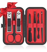 Manicure Pedicure Set Stainless Steel Nail Clippers Personal Nail Clipping Tools Portable Travel ...