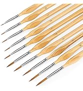 Miniature Paint Brushes, 10PC Fine Detail Paint Brush Set, Mini Small Painting Brushes for Art, C...