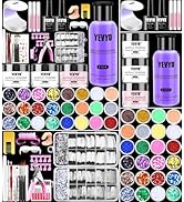 Acrylic Nail Kit With Everything For Beginners, Professional Nail Starter Kit With UV Light, Acry...