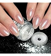Moonlight Chrome Nail Powder, BORNBYME Magic Aurora Chrome Nail Glossy Mirror Effect Holographic ...