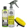 Chemical Guys Foaming Citrus Fabric Clean and Drill Brush Kit - High Foaming Stain and Odor Remover for Car Carpets, Upholstery, and Floor Mats, Deep Cleans and Deodorizes, Citrus Scent - 16 oz