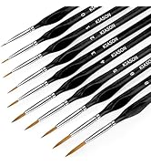 KIASON 10PC Miniature Paint Brush for Fine Detailing, Mini Small Painting Brushes Set for Art, Cr...