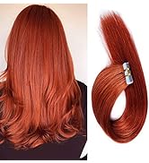 20 Inch Tape in Hair Extensions Remy Human Hair Extensions Se mi-Permanent Pre-taped Invisible We...
