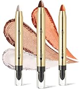 3Pcs Eyeshadow Stick Set,Shimmer Neutral Cream Eyeshadow Pencil Crayon Eye Brightener Stick White...