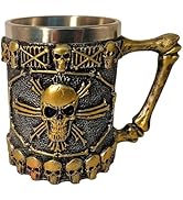 CUZOKOLA Stainless Steel Skull Coffee Mug 5.51