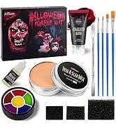 Special Effects Halloween Makeup Set,Afflano Nose & Scar Wax 60g+Coagulated Blood+Stipple Sponge*...