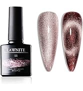 Lawnite Crystal Cat Eye Gel Nail Polish Magnetic Holographic Brown Jelly Polish Gel Soak Off UV/L...