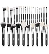 BEILI Makeup Brushes 30Pcs Professional Makeup Brush Set Premium Synthetic Kabuki Foundation Blen...
