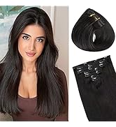FAAAL Human Hair Clip in Extensions 20
