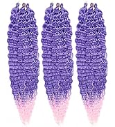 30 Inch Ocean Wave Crochet Hair Extensions for Women 3 Packs/Lot Deep Ripple Crochet Twist Braidi...