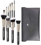 Brush Master Makeup Brushes Set for Kabuki Foundation Powder Concealers Eyeshadow Blush, 10 Pcs P...