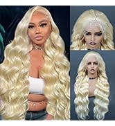 ROYAL IMPRESSION 613 Lace Front Wig Human Hair 13x4 Transparent Body Wave Blonde Lace Front Wigs ...