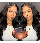 Ali Pearl Ready To Go Pre Cut 4x7 Lace Closure Wig Guleless Human Hair Lace Front Wig Body Wave H...