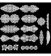 14PCS Retro Vintage Silver French Barrette, Kalolary Vintage Metal Decorative Hair Clips, Hair Je...