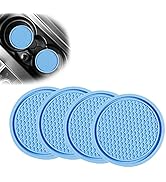 Sodcay 4 PCS Car Cup Holder Coaster, 2.75In PVC Anti Slip Cup Holder Insert Coaster, Honeycomb Wa...
