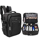 Relavel Makeup Backpack, Professional Makeup Case Extra Large Travel Train Case Organizer Makeup ...
