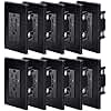 GFCI Outlet 15 Amp,NineLeaf 10PK Black GFCI Receptacles Weather Resistant(WR) with LED Indicator, Decorative Wall Plates and Screws Included,Indoor Outdoor Use, ETL Certified, Black